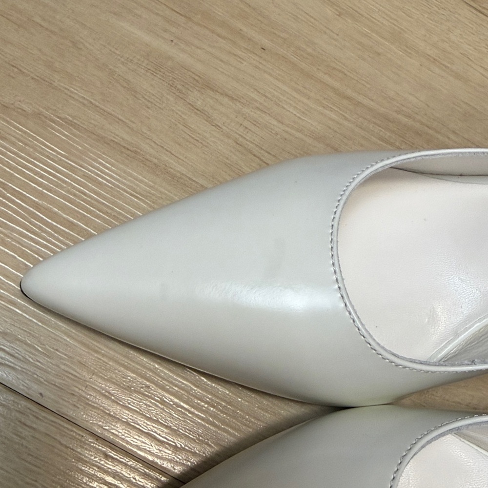 Tony Bianco Baz Pump in White Hi Shine leather heels, SIZE 8 1/2 US - Picture 5 of 7